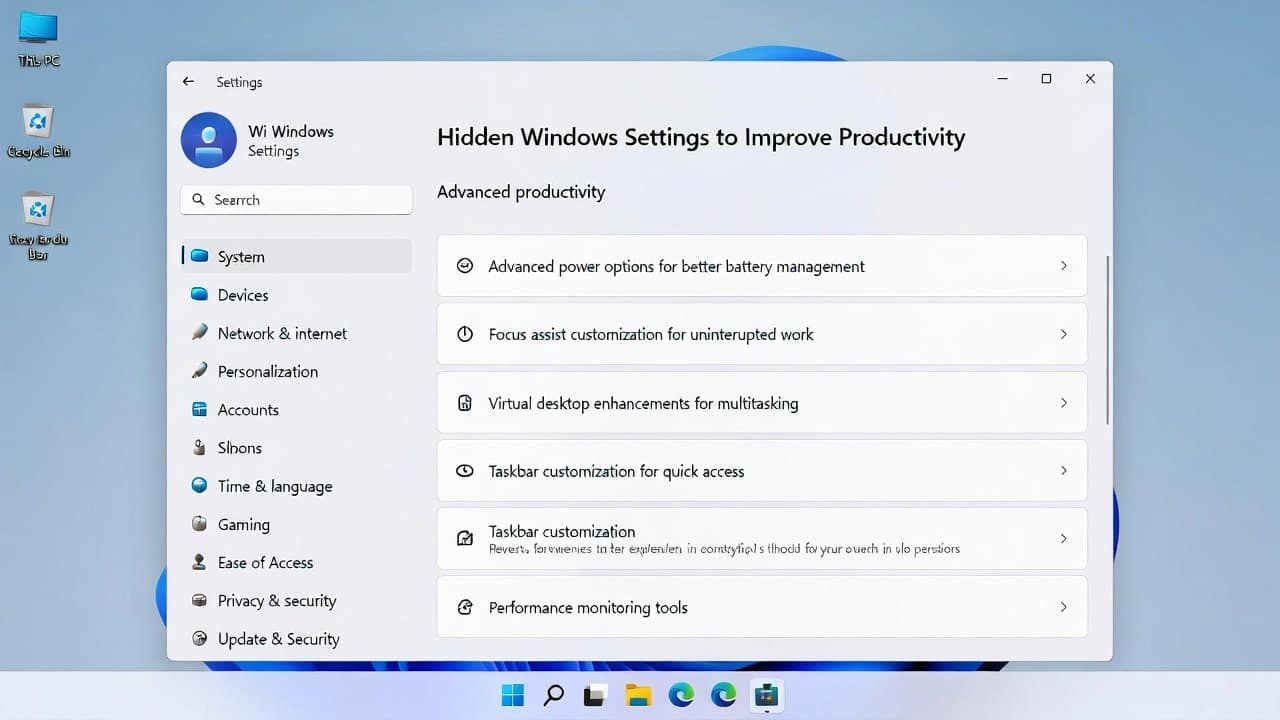 Hidden Windows Settings to Improve Productivity