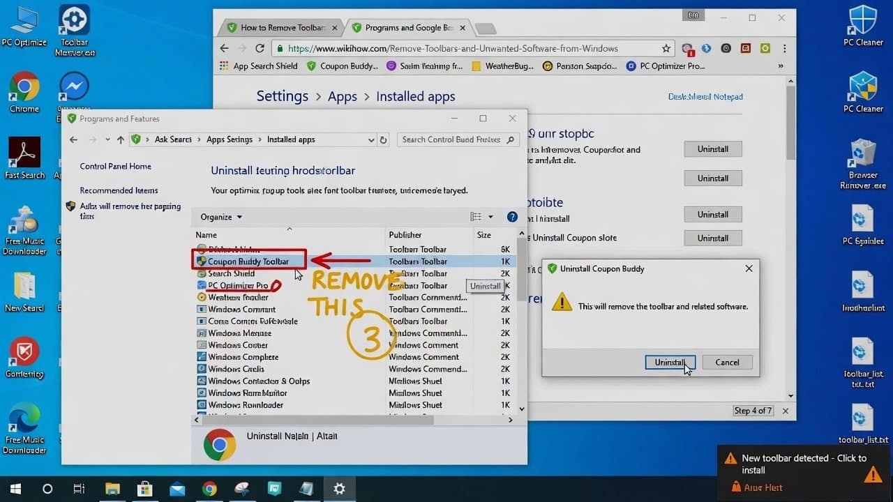 How to Remove Toolbars and Unwanted Software from Windows