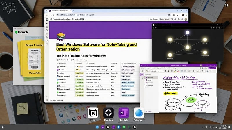 Best Windows Software for Note-Taking and Organization