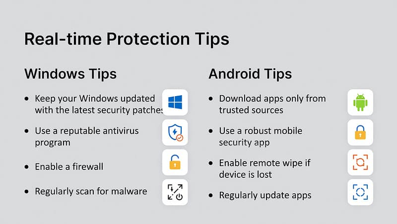 Real-Time Protection Tips for Windows & Android